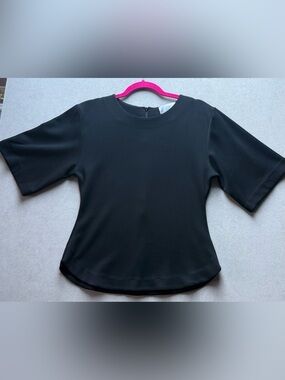 Modern Citizen Black Short-Sleeve Crewneck Top